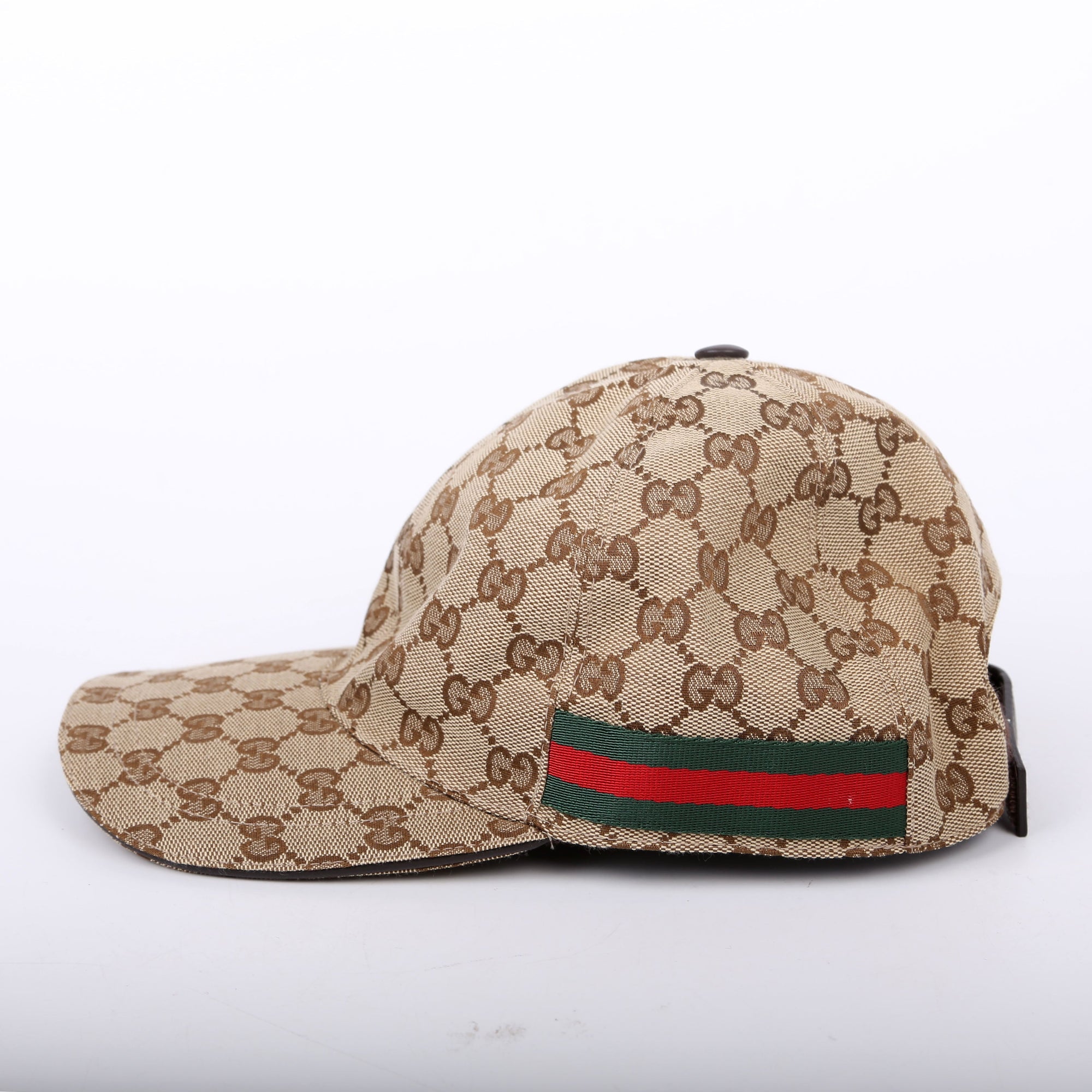 GCCI  GG Canvas Web Cap Size Small Brown