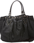 GCCI  GG Canvas Studded Pelham Tote Large Black