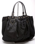 GCCI  GG Canvas Studded Pelham Tote Large Black