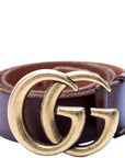 GCCI  Marmont Leather Belt / Brown