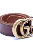 GCCI  Marmont Leather Belt / Brown