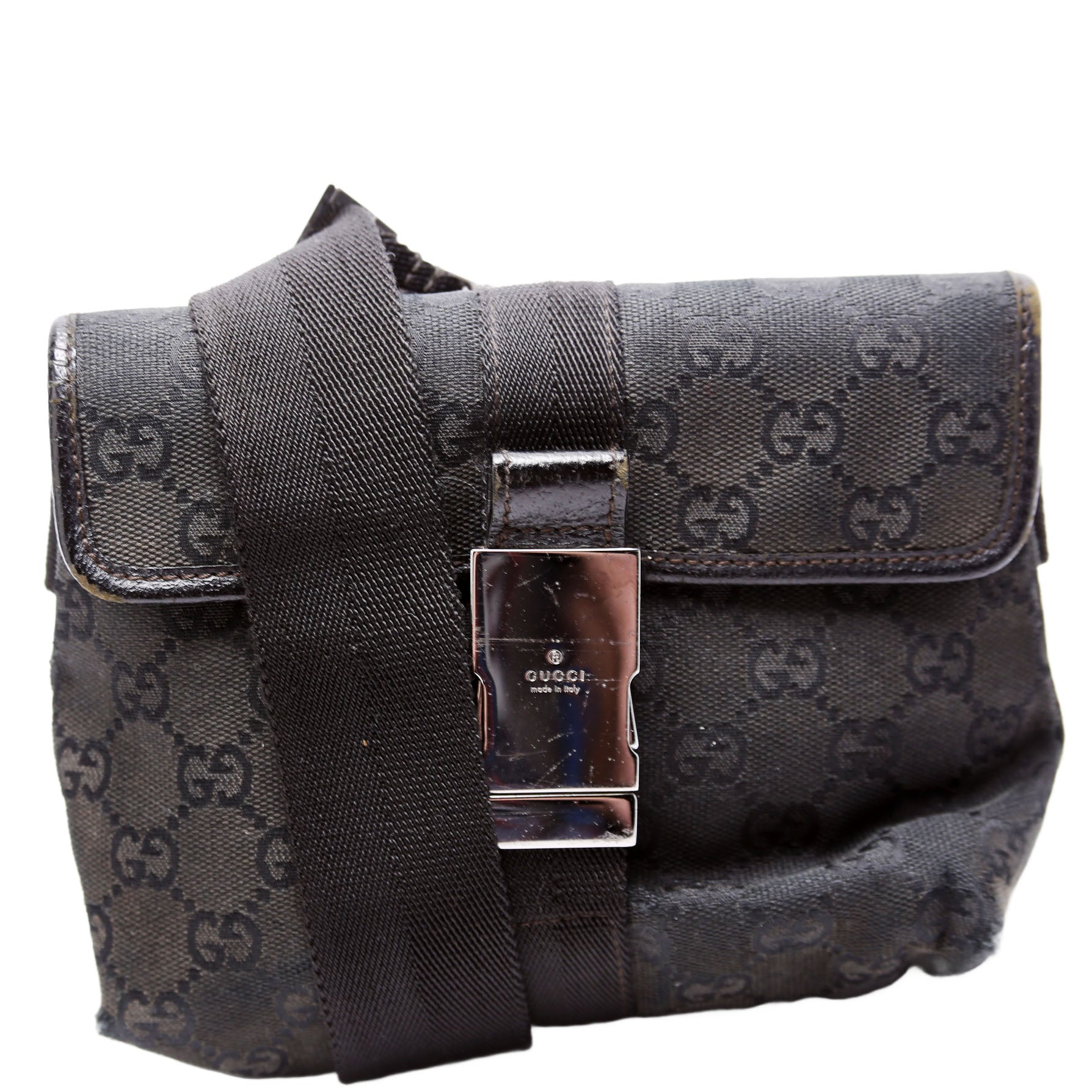 GCCI  GG Canvas Belt Bag Black