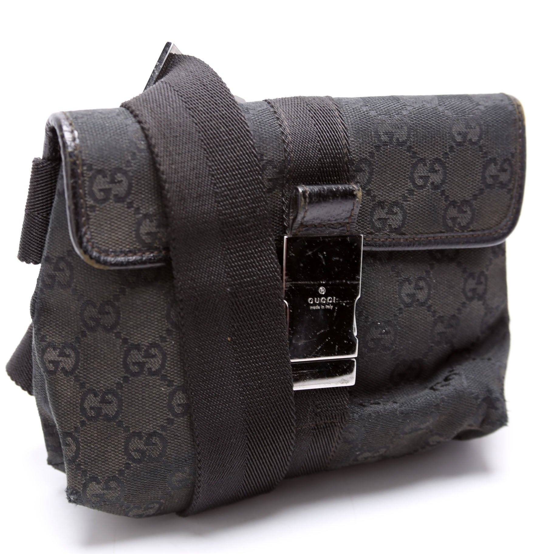 GCCI  GG Canvas Belt Bag Black
