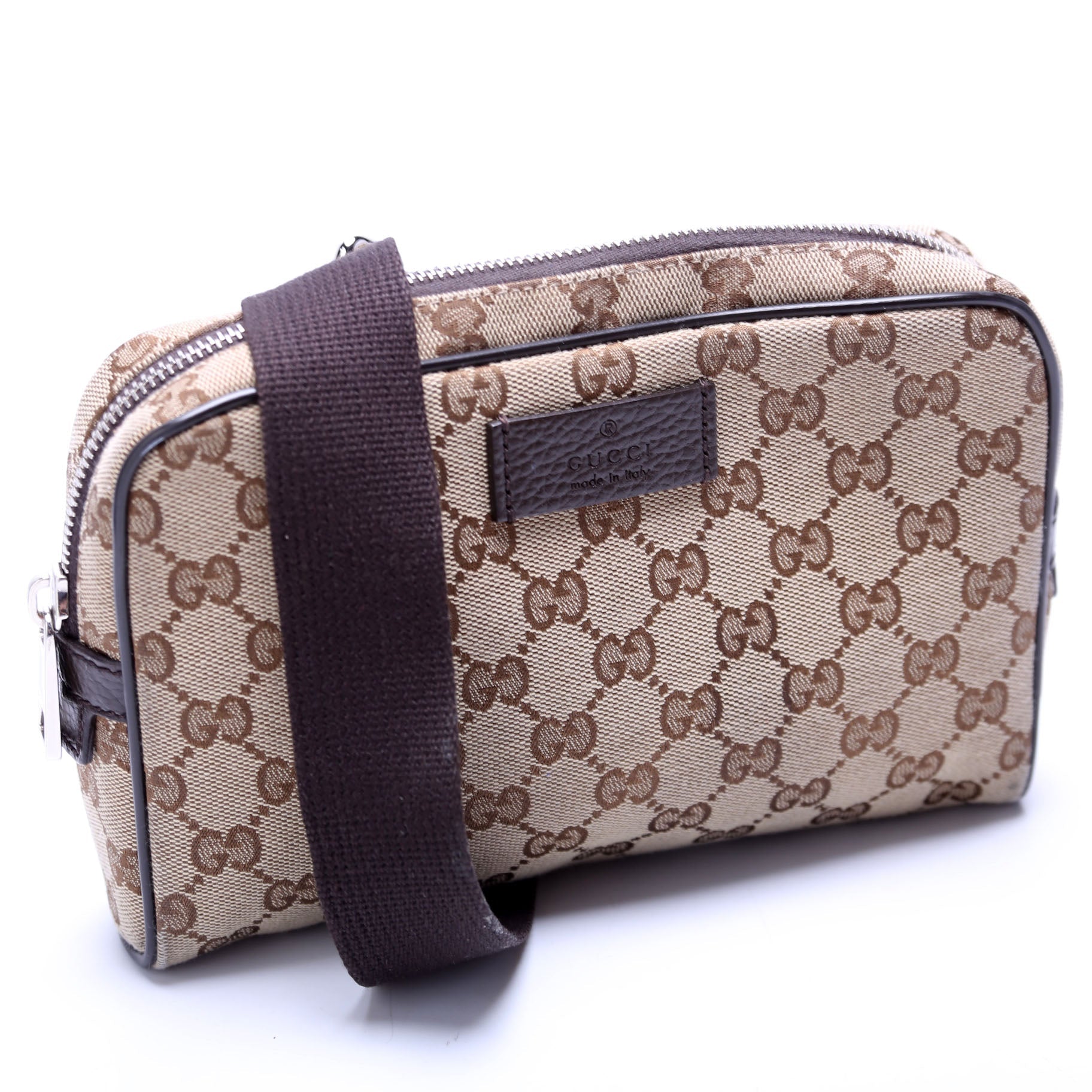 GCCI  GG Canvas Belt Bag Brown