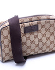 GCCI  GG Canvas Belt Bag Brown