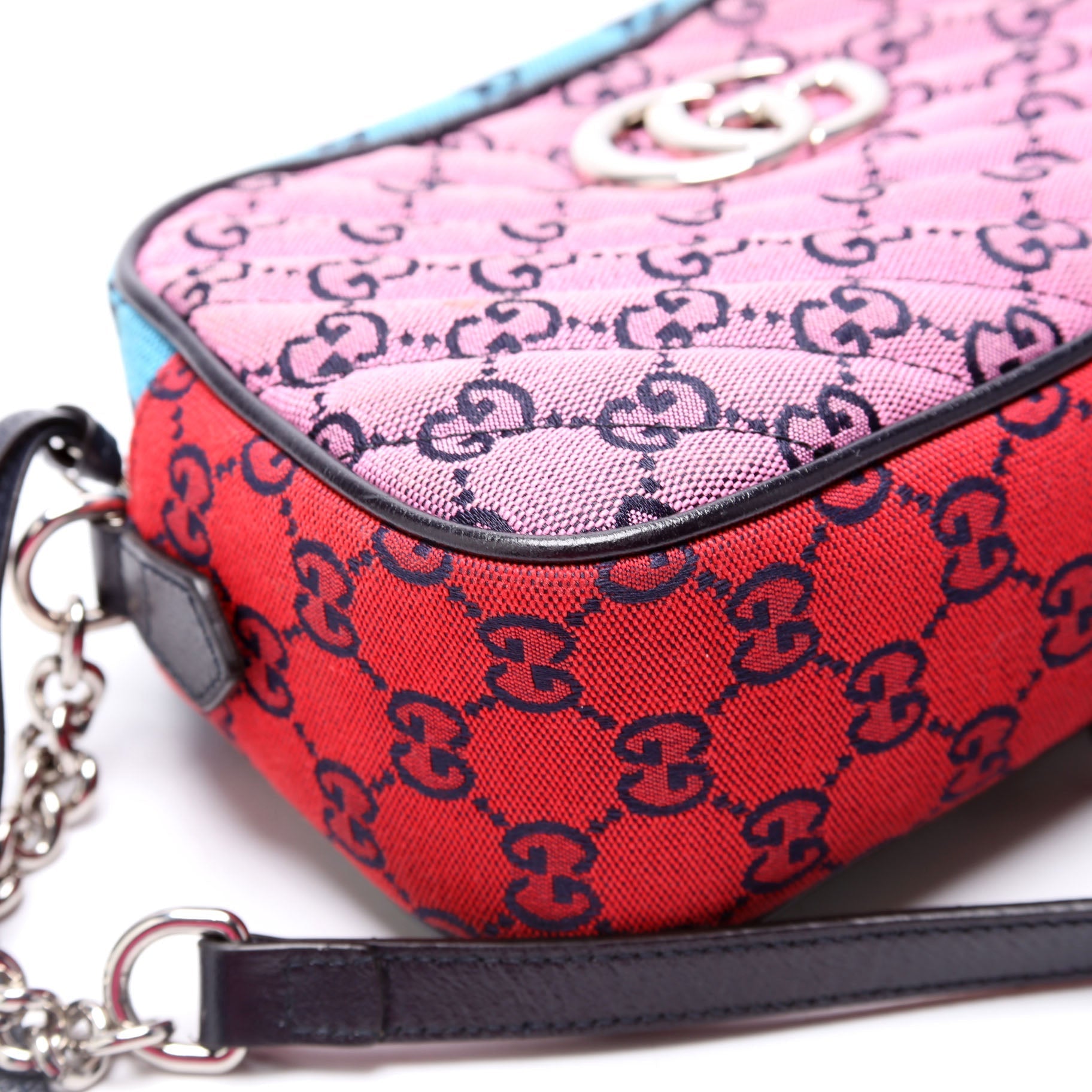GCCI  Marmont Small Multicolor Canvas Camera Multicolor