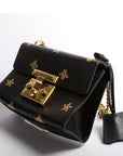GCCI  Padlock Bee Star Leather Small