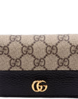 GCCI  GG Supreme Marmont Card Case Black
