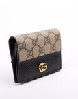 GCCI  GG Supreme Marmont Card Case Black
