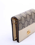 GCCI  GG Supreme Marmont Card Case White