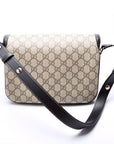 GCCI  GG Supreme  Horsebit Soft Medium Shoulder Bag Black