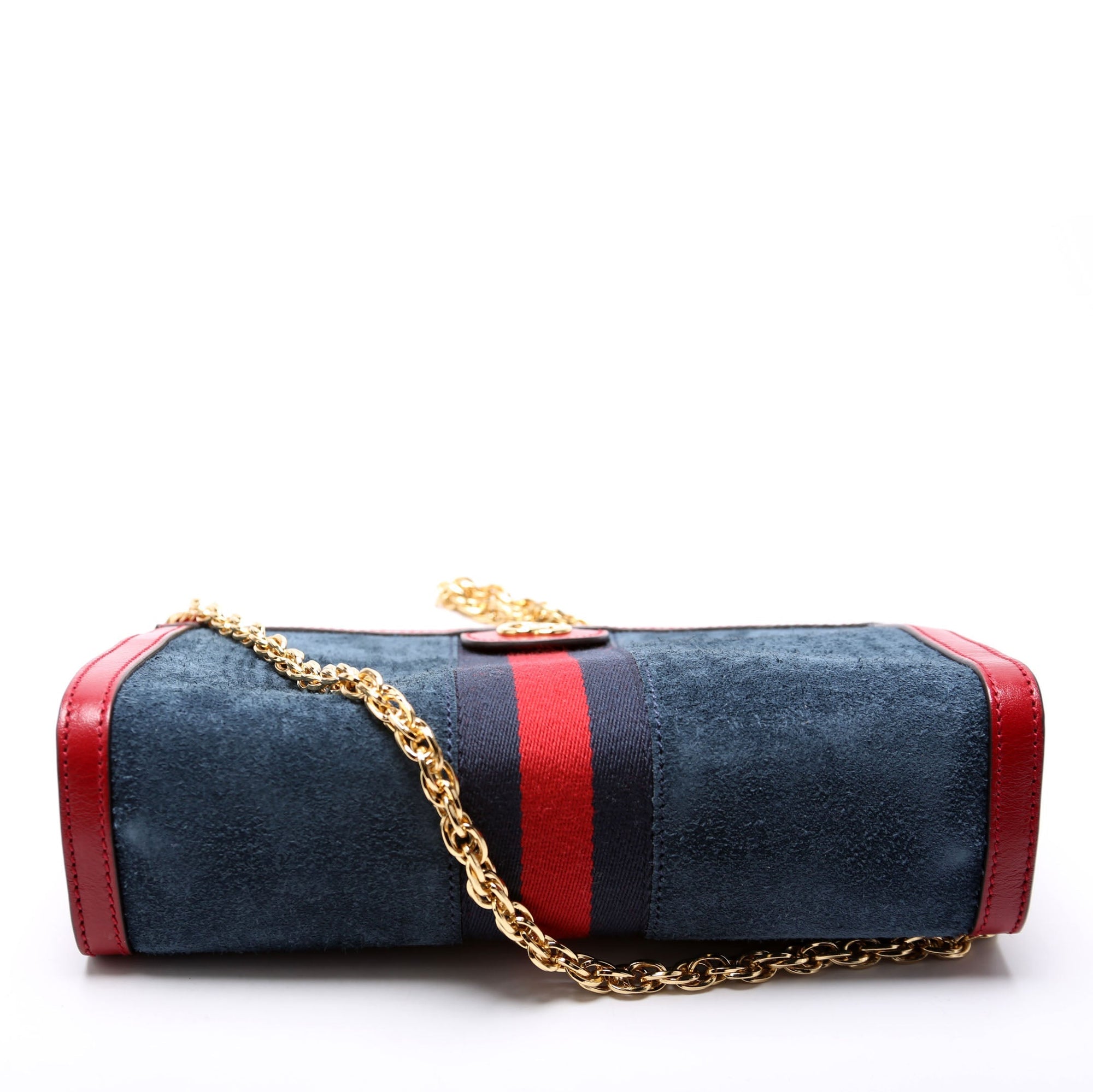 GCCI  Ophidia Suede Shoulder Small Navy/Red