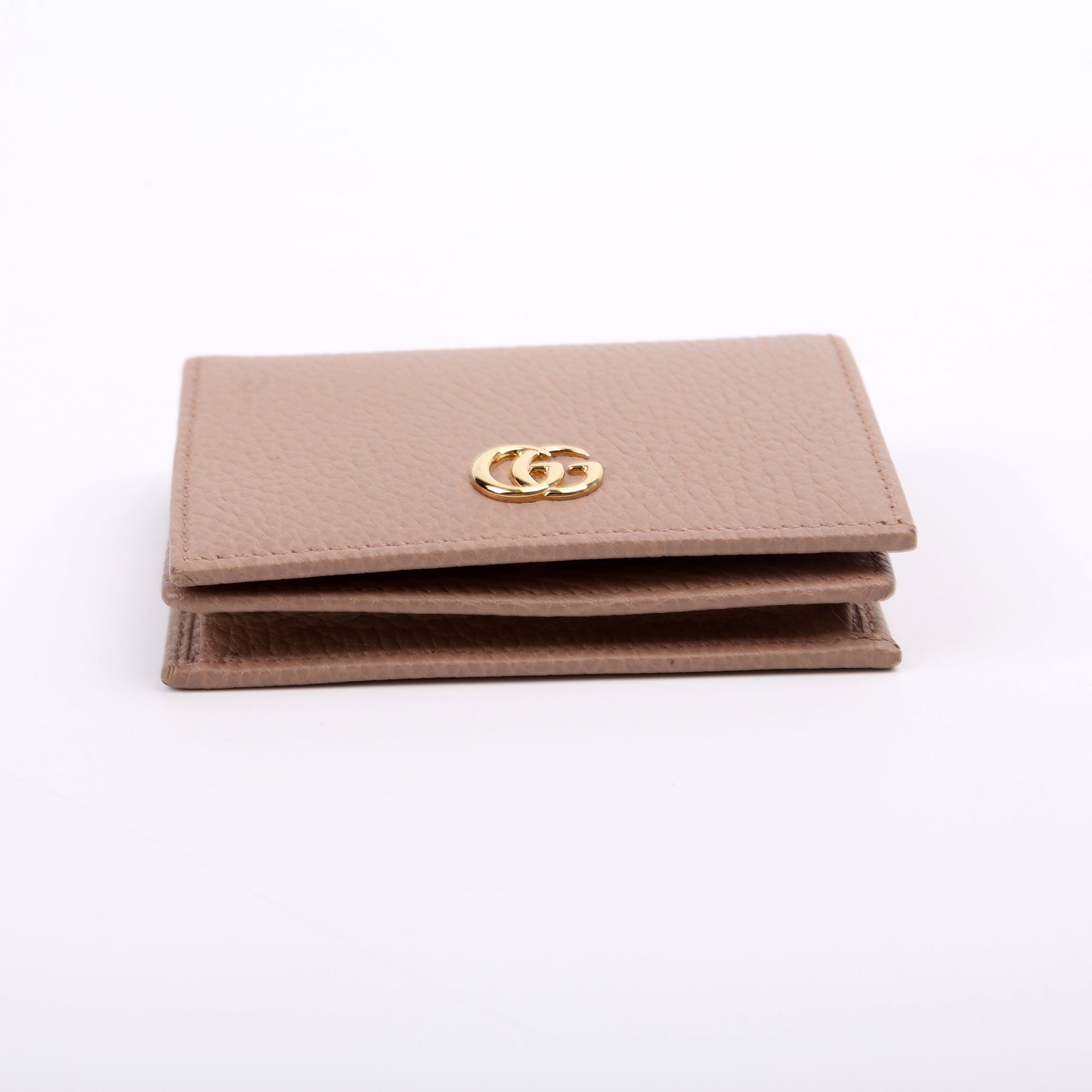 GCCI  GG Marmont Card Case Beige