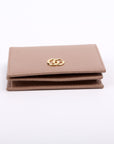 GCCI  GG Marmont Card Case Beige