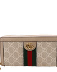 GCCI  GG Supreme Ophidia Zip Wallet Tan
