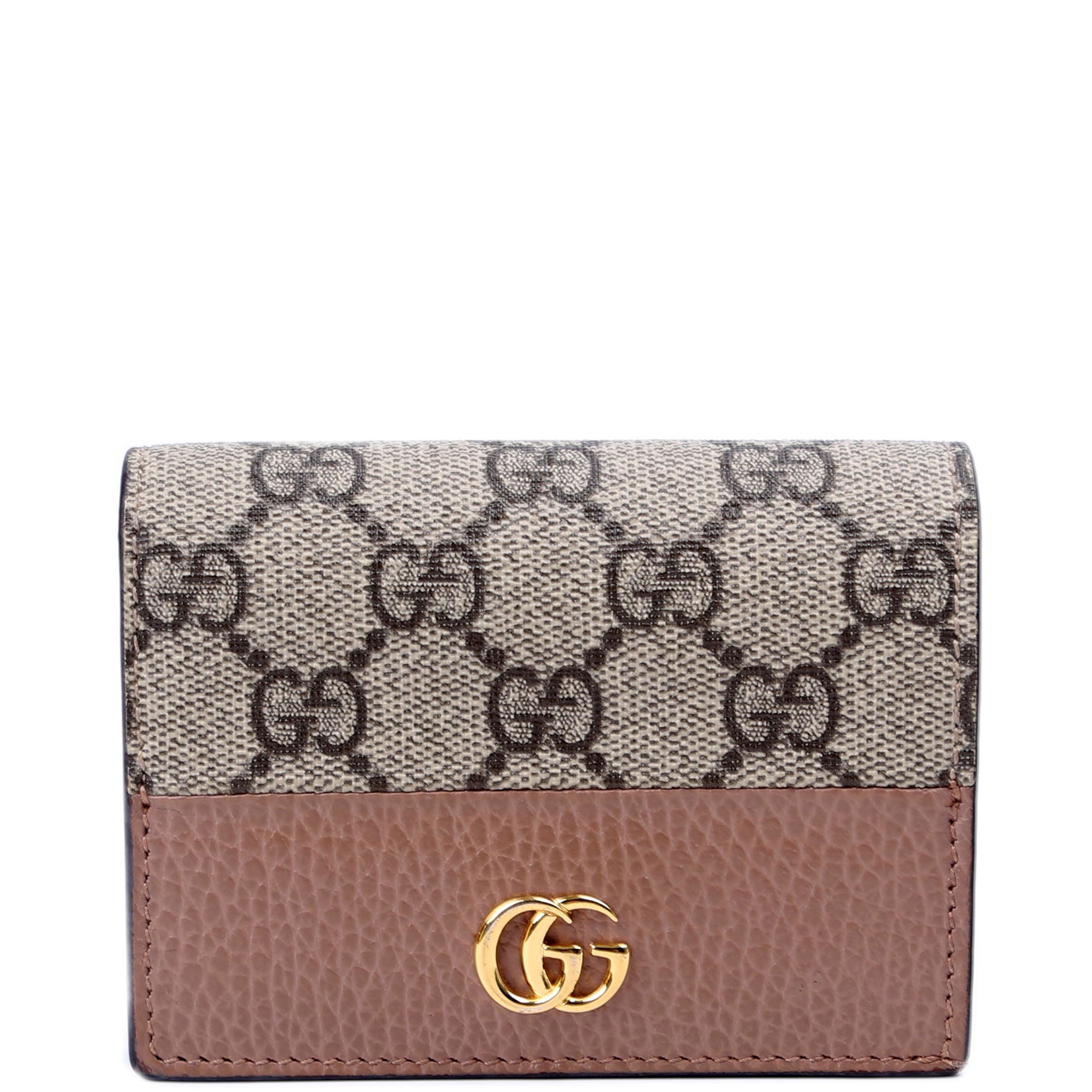 GCCI  GG Supreme Marmont Card Case Beige
