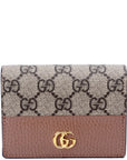 GCCI  GG Supreme Marmont Card Case Beige