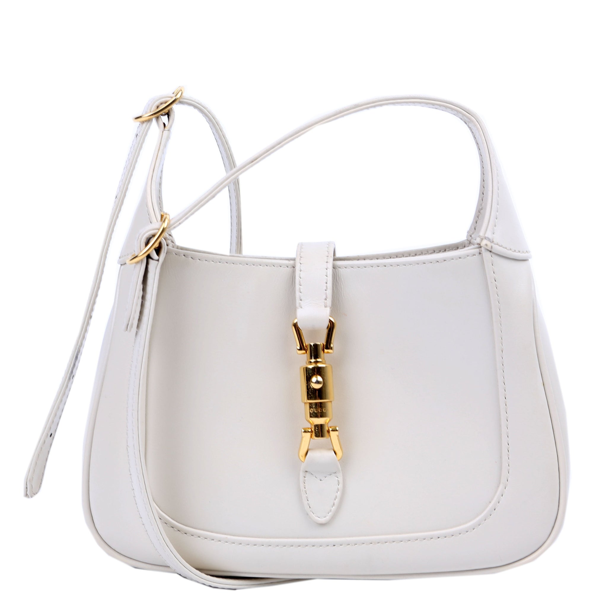 GCCI  Jackie  Mini Hobo Leather White
