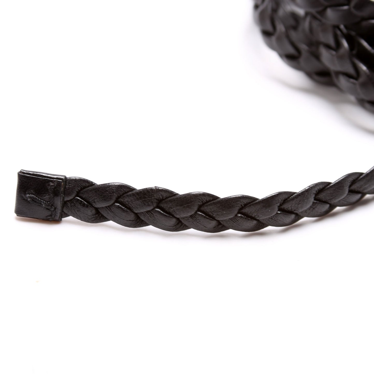 GCCI  Narrow Braided Leather Wrap Around