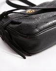 GCCI  GG Star Embossed Leather Small Shoulder Bag Black