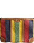 GCCI  Baiadera Striped Canvas Large Pouch