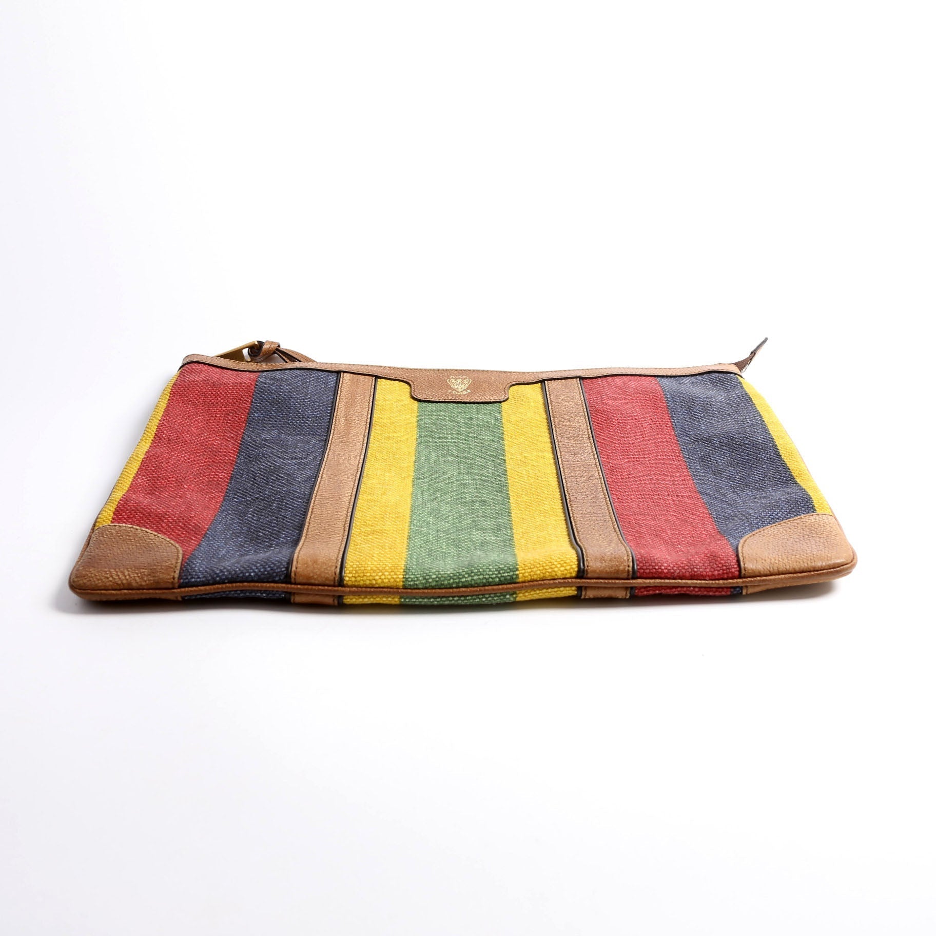 GCCI  Baiadera Striped Canvas Large Pouch