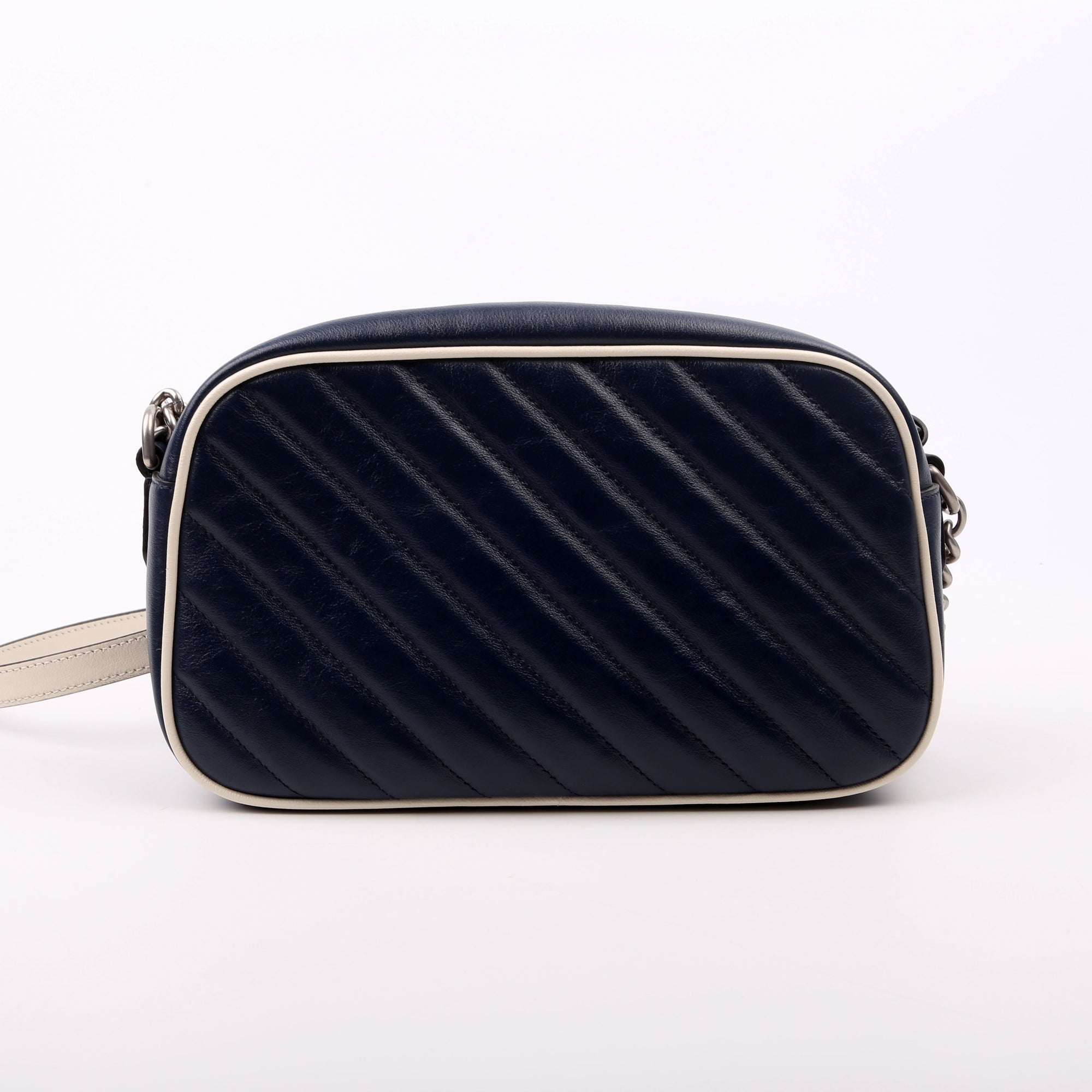 GCCI  Marmont Small Leather Camera Blue/White