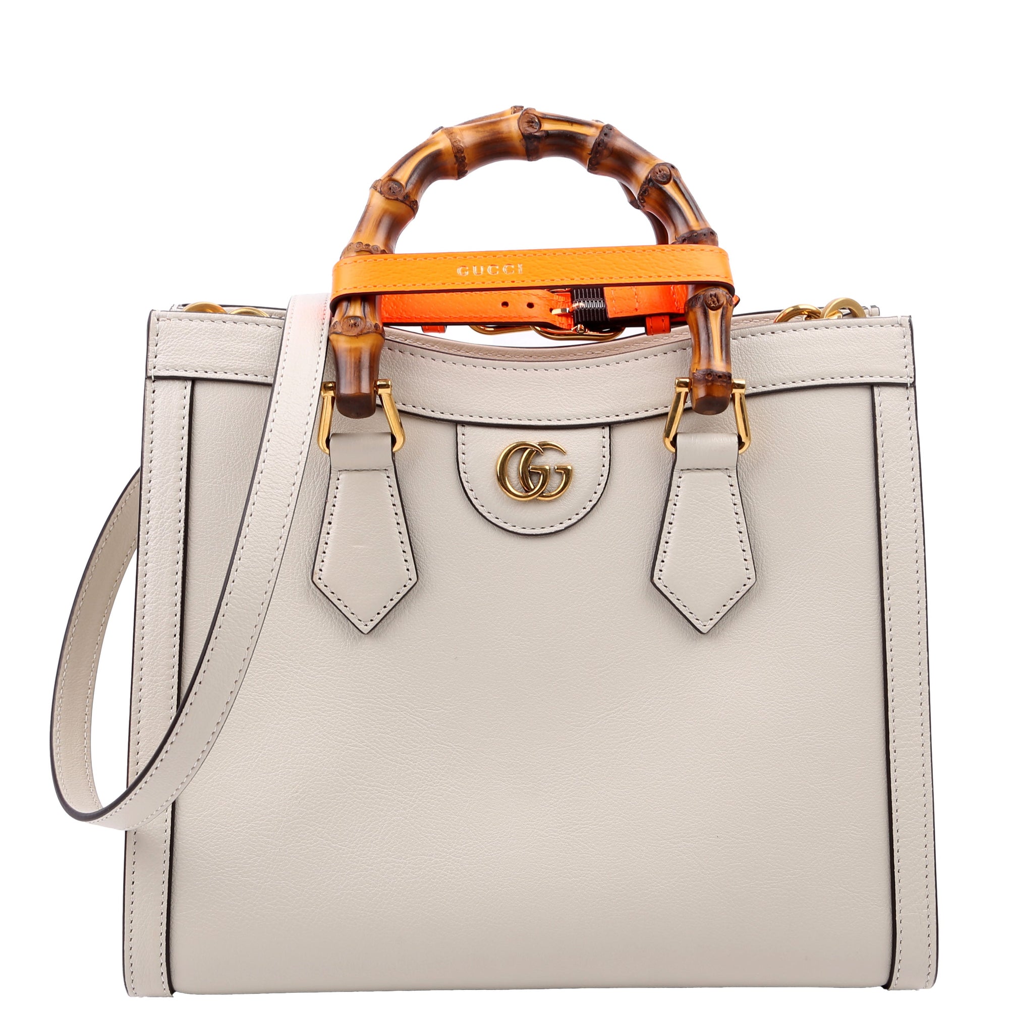 GCCI  Diana Small Leather Tote White
