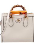 GCCI  Diana Small Leather Tote White