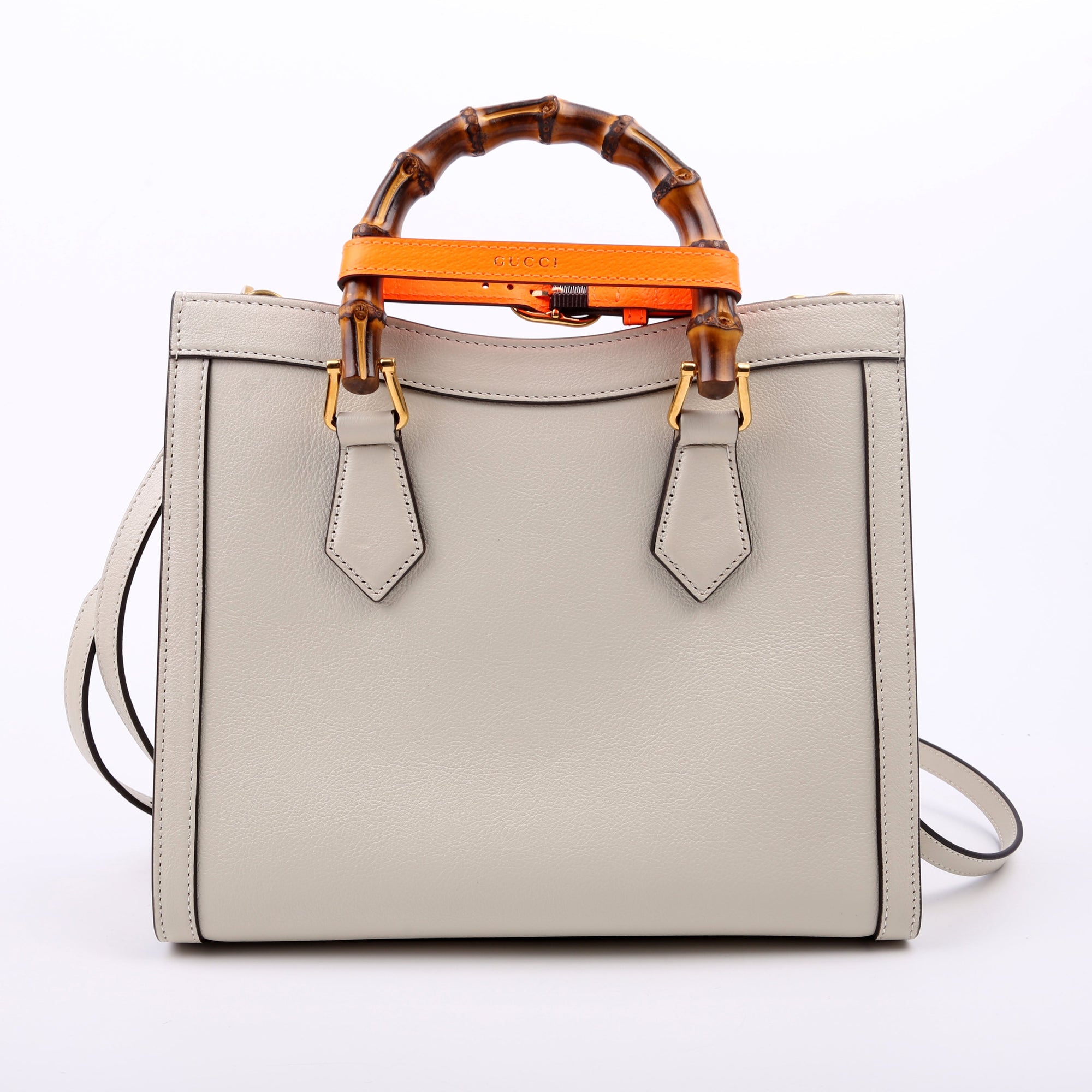 GCCI  Diana Small Leather Tote White