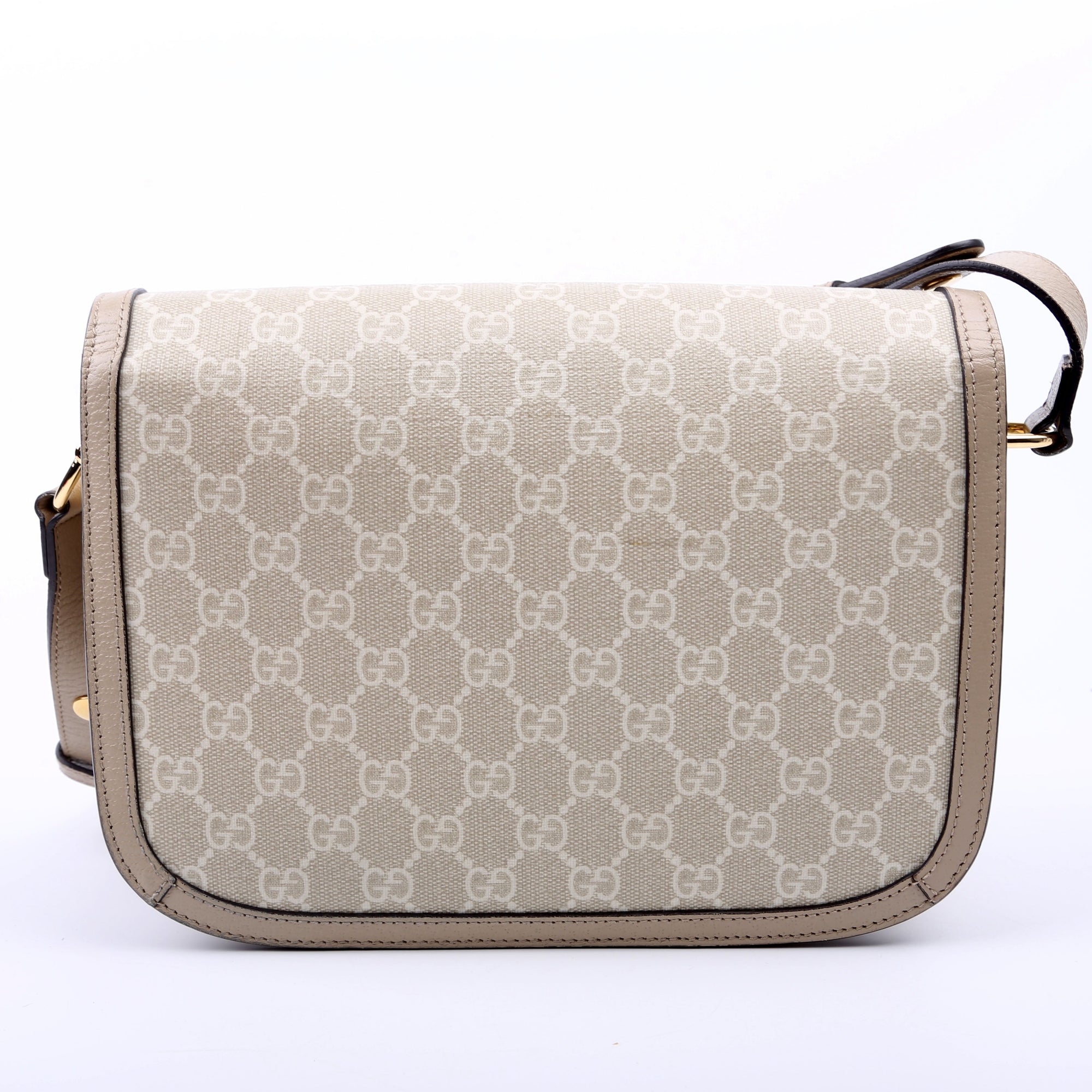 GCCI   Horsebit Shoulder Bag White