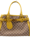 GCCI  GG canvas Running Tote Medium Yellow