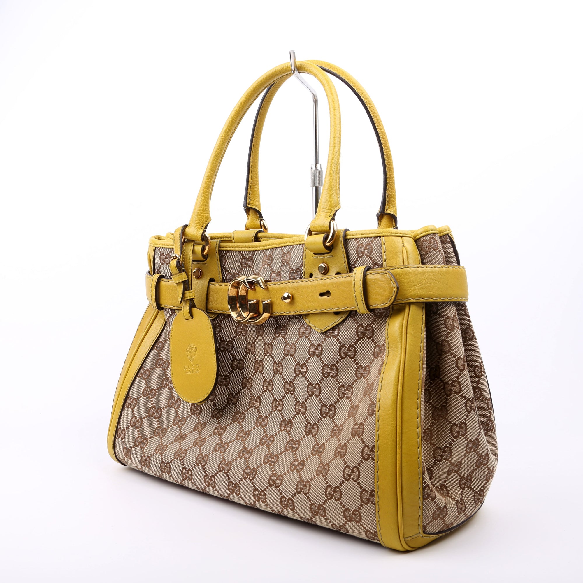 GCCI  GG canvas Running Tote Medium Yellow