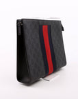 GCCI  GG Supreme Web Pouch Black