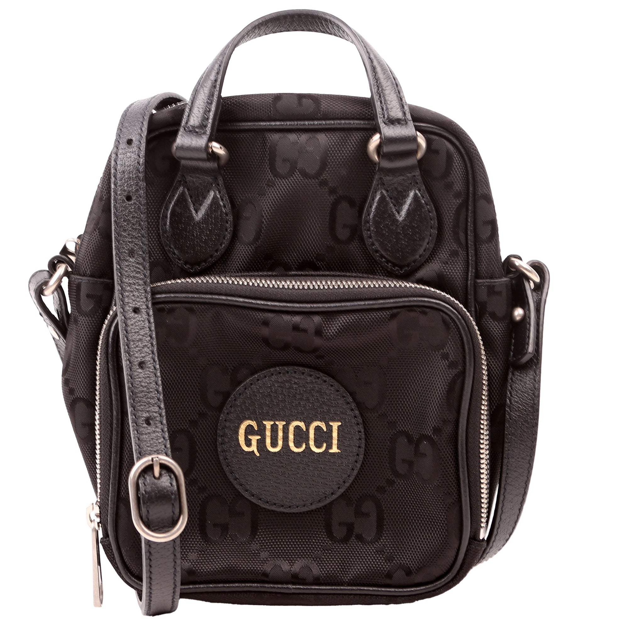 GCCI  GG Nylon Off the Grid Shoulder Bag Black