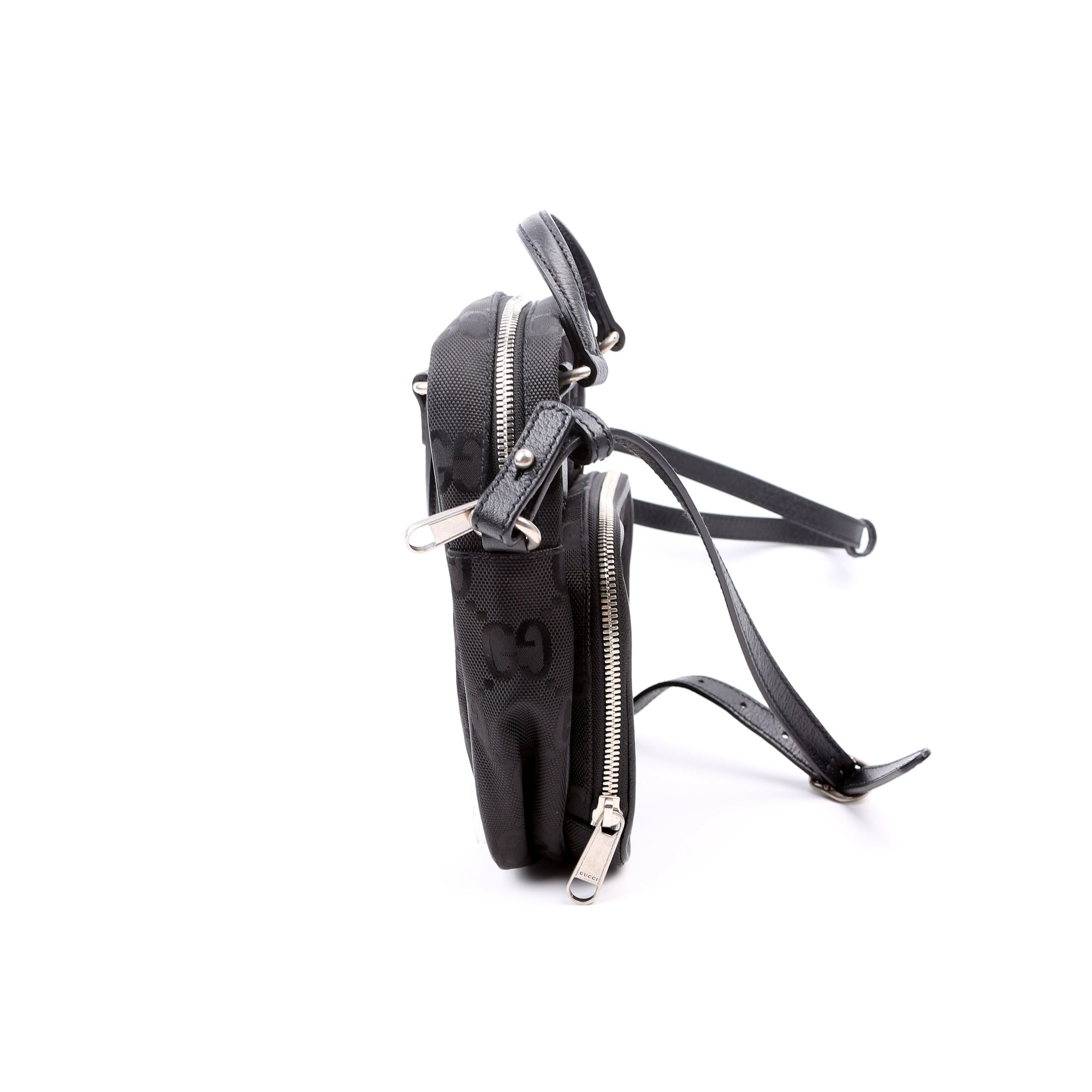GCCI  GG Nylon Off the Grid Shoulder Bag Black