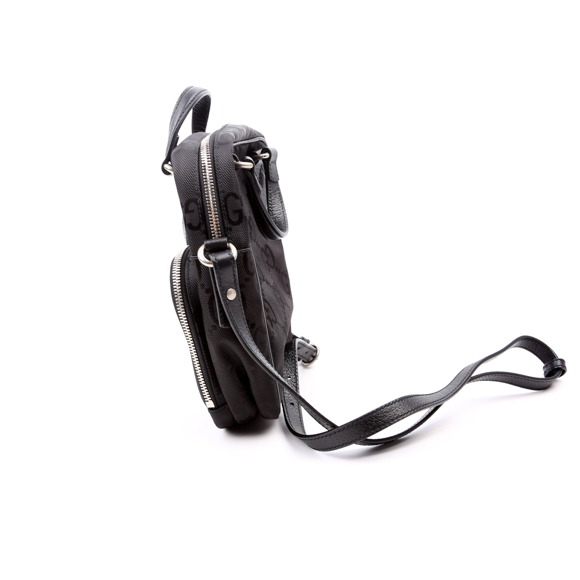 GCCI  GG Nylon Off the Grid Shoulder Bag Black