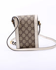GCCI  Horsebit  GG Supreme Mini Bag White
