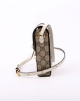 GCCI  Horsebit  GG Supreme Mini Bag White