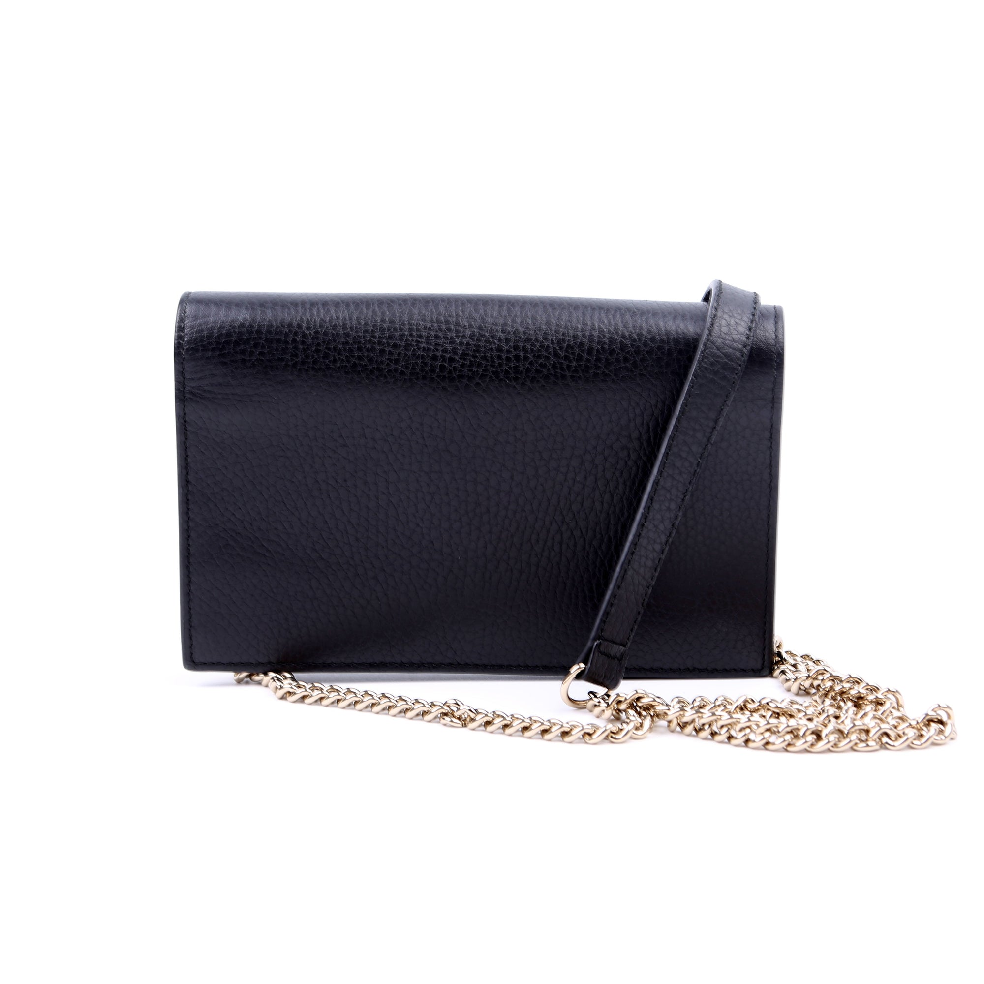 GCCI  Interlocking G Chain Wallet Black