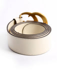 GCCI  Marmont GG Leather Belt Size / White