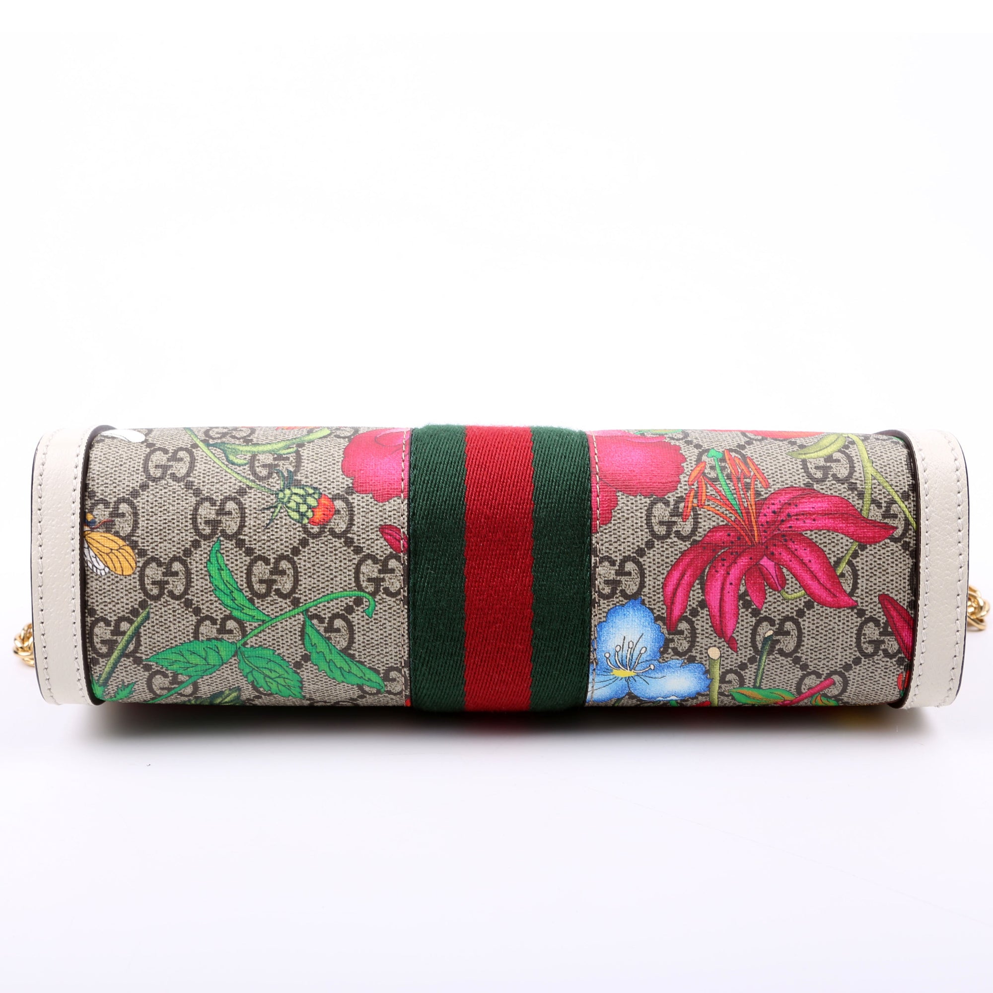 GCCI  GG Supreme Flora Ophidia Small Chain White