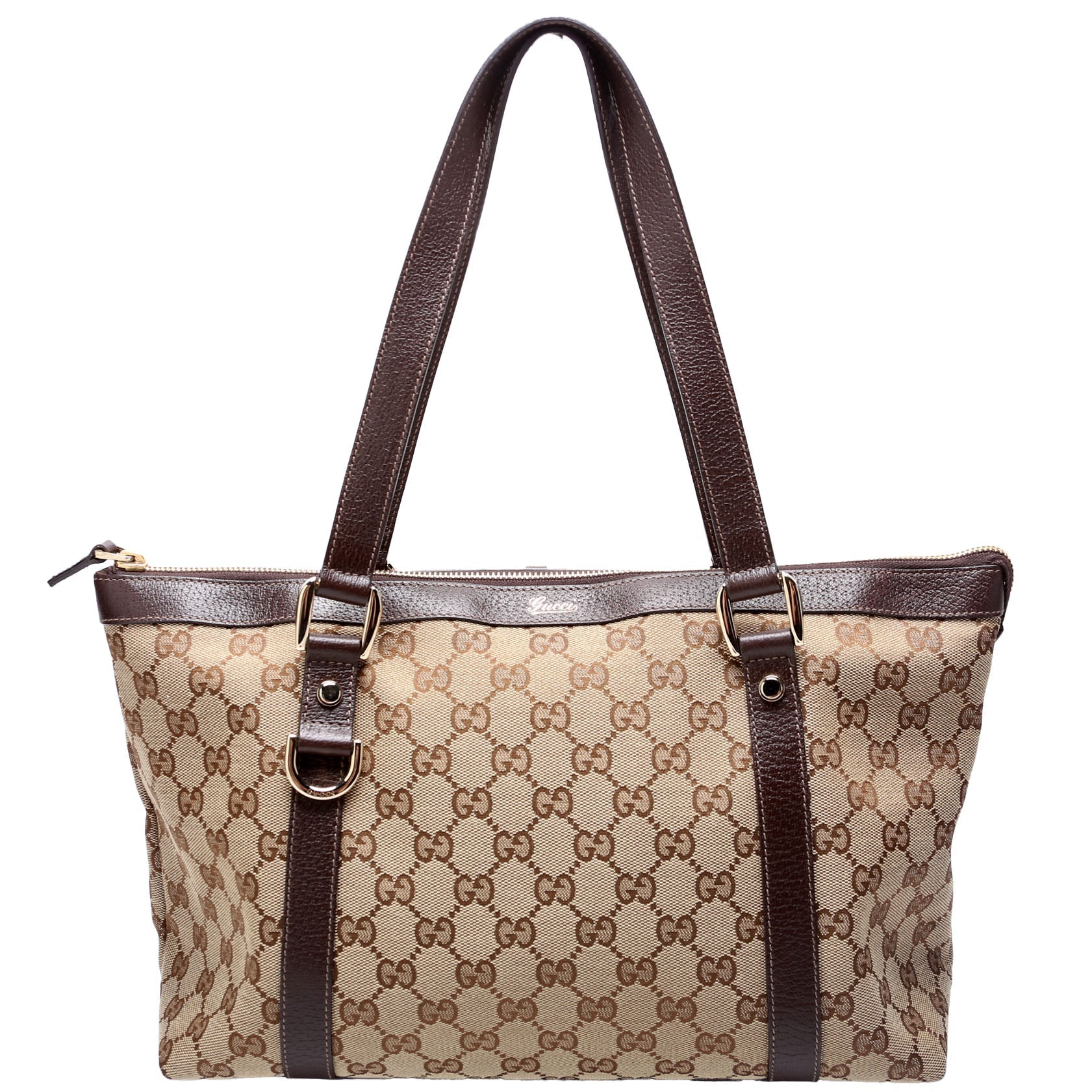 GCCI  GG Canvas Abbey Tote Beige/Brown