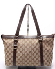 GCCI  GG Canvas Abbey Tote Beige/Brown