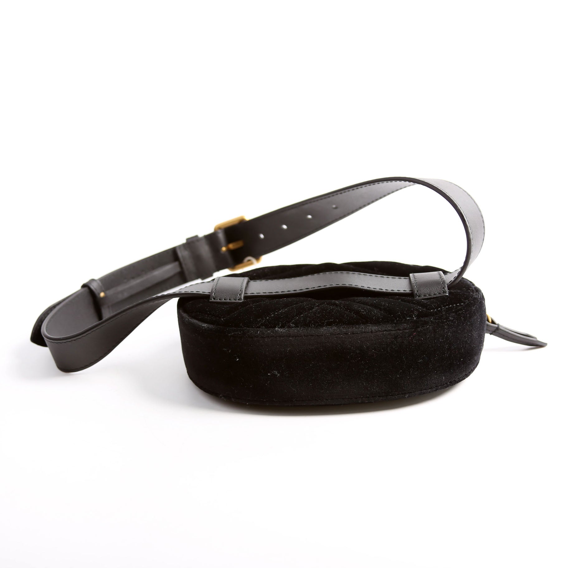 GCCI  Marmont Velvet Belt Bag Black