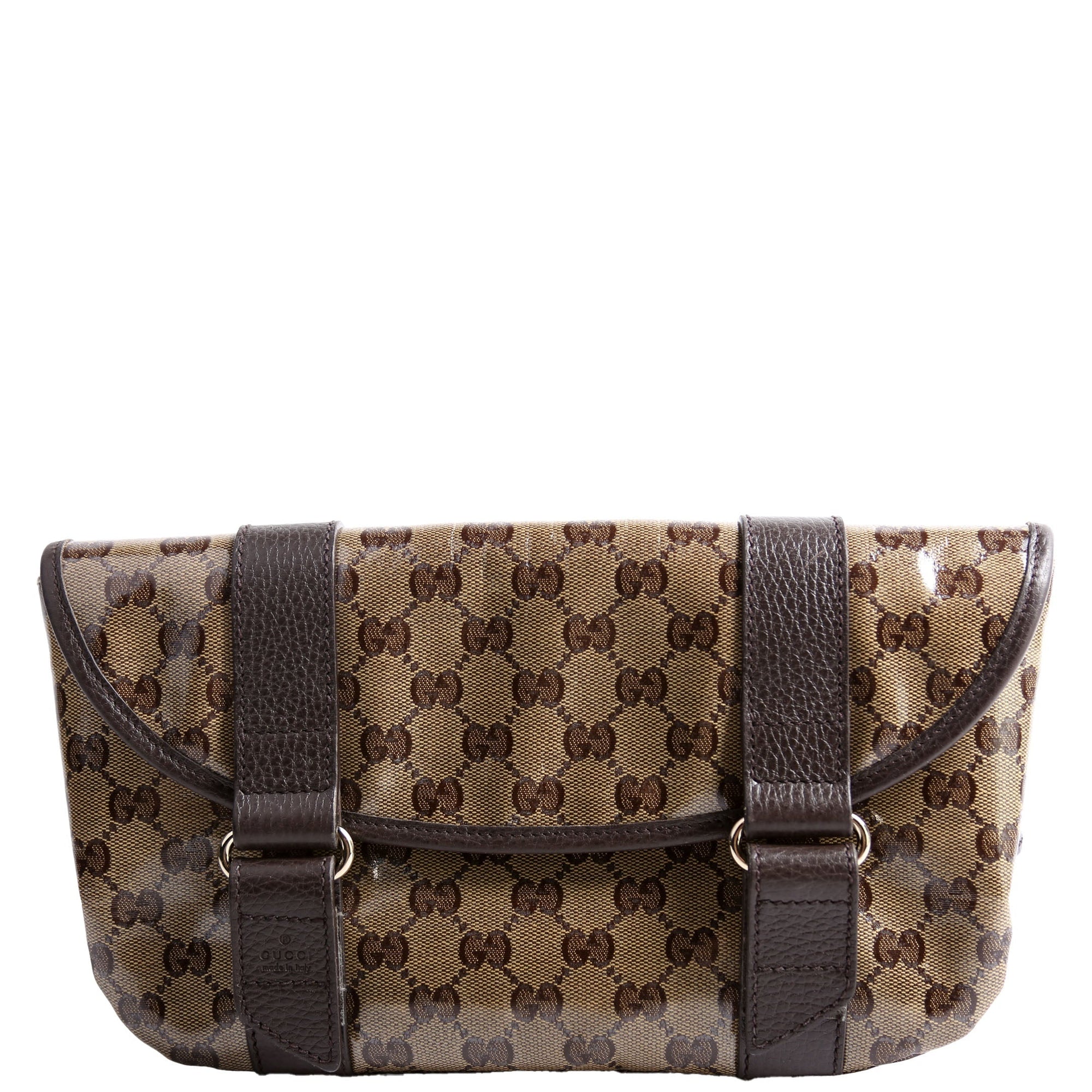 GCCI  GG Crystal Waist Belt Bag Brown