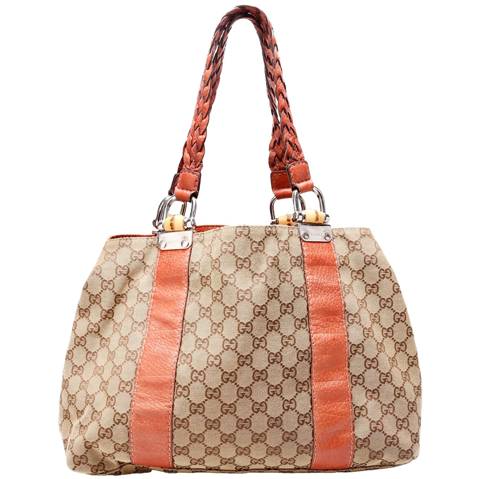 GCCI  GG Canvas Bamboo Tote