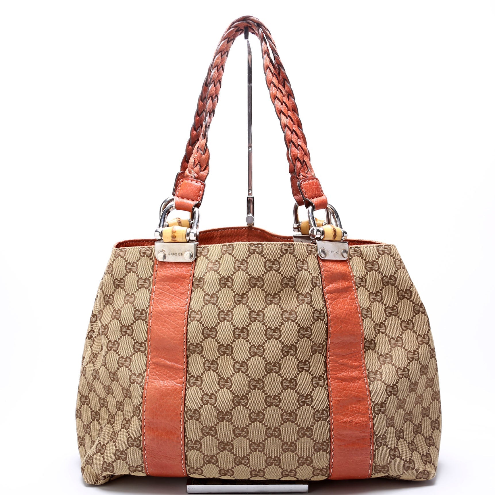 GCCI  GG Canvas Bamboo Tote