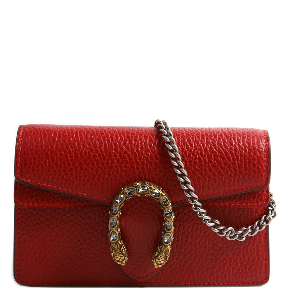 GCCI  Dionysus Leather Super Mini Red