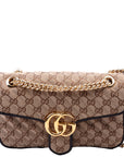 GCCI  Marmont GG Canvas Shoulder Small Flap